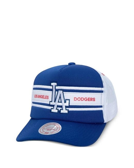Mitchell & Ness Gestreifte Mlb Sideline Baseballkappe in Blue für Herren