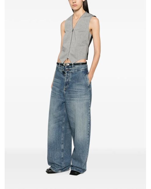 Alexander Wang Gray Tailored Vest With Wraparound Zipper