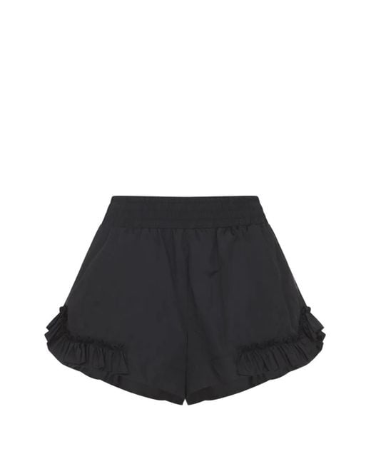 Simone Rocha Black Ruffled Shell Shorts