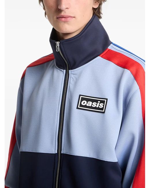 Pleasures Blue Forever Colour-Block Track Jacket for men