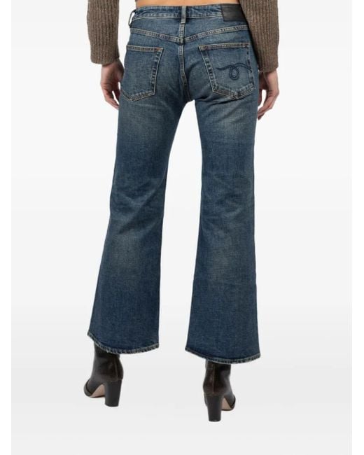 R13 Blue Faded Cotton Jeans