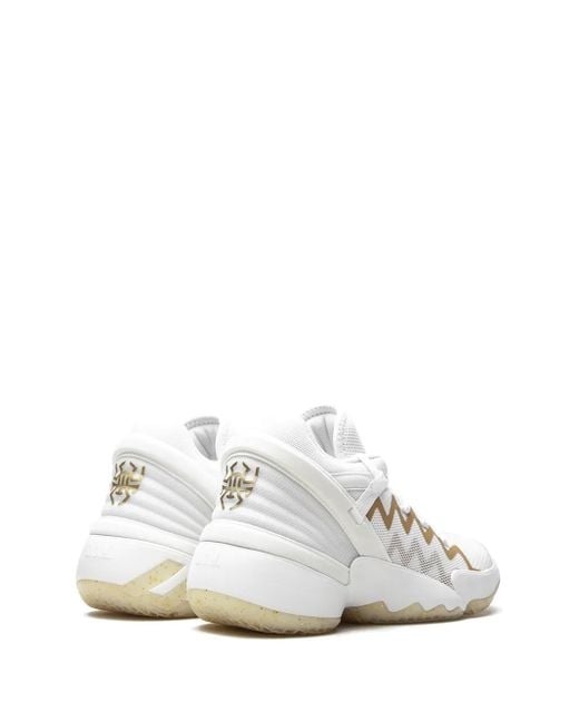 Adidas White D.O.N Issue 2 Metallic" Sneakers for men