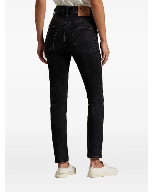 Polo Ralph Lauren Black High-Waisted Straight Jeans