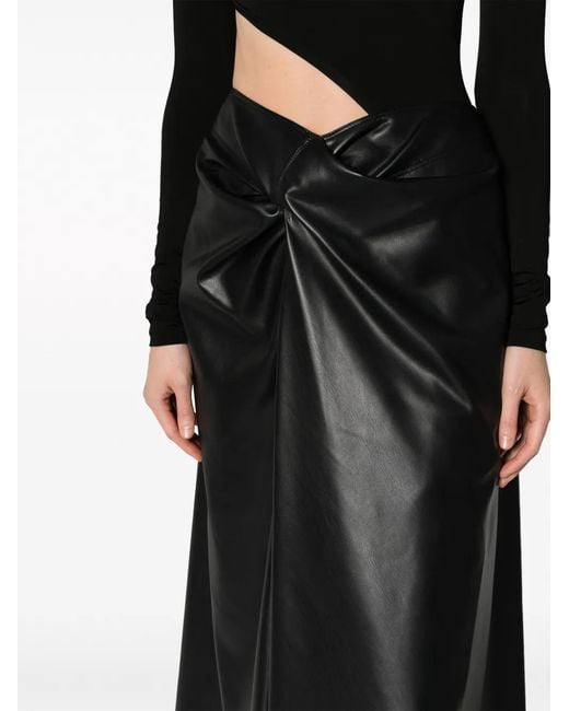 Stella McCartney Black Knotted Midi Skirt