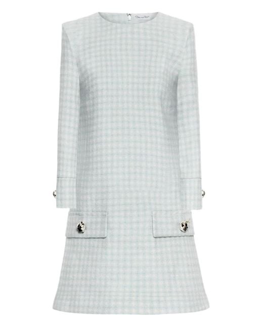 Oscar de la Renta ギンガムチェック ミニドレス Gray