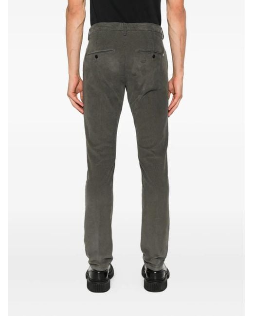 Dondup Gray Corduroy Trousers for men