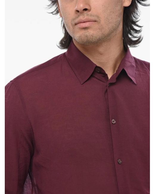 Off-White c/o Virgil Abloh Purple Embroidered Long-Sleeve Shirt for men