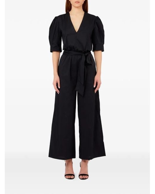 Liu Jo Black Poplin Jumpsuit