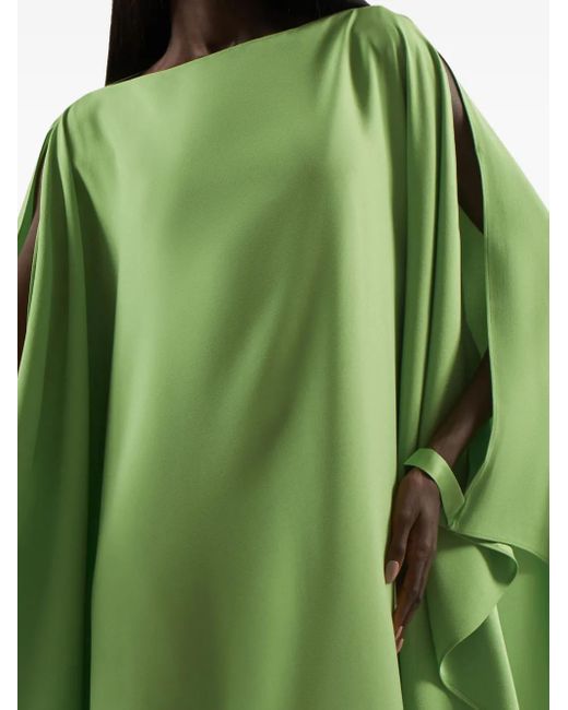 ‎Taller Marmo Split-sleeve Draped Dress Green