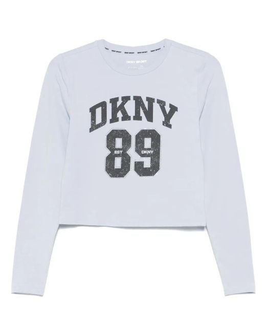 DKNY White Logo-Print T-Shirt