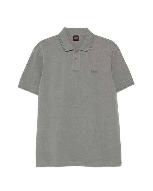 BOSS グレー ポロシャツ　新品未使用 BOSS メンズ グレー ポロシャツ 【公式通販】