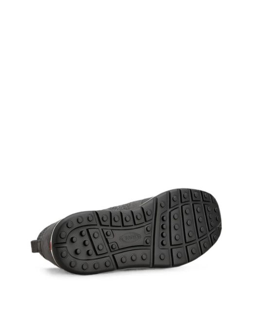 Tod's White Suede-Panelled Felt Sneakers for men