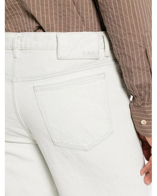 A.P.C. Straight Jeans in het White voor heren