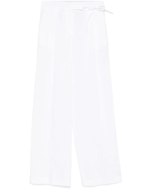 Eleventy White Pleat-Detailing Trousers