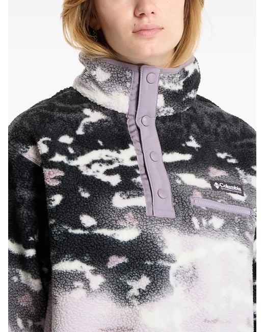 Columbia Blue Helvetia Ii Printed Cropped Sweater