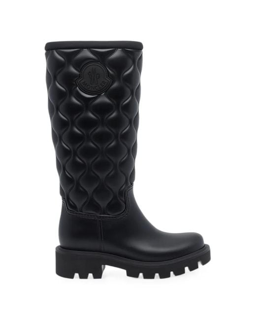 Moncler Black Kickstream High Rain Boots