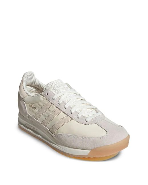 Adidas White Sl 72 Suede Sneakers