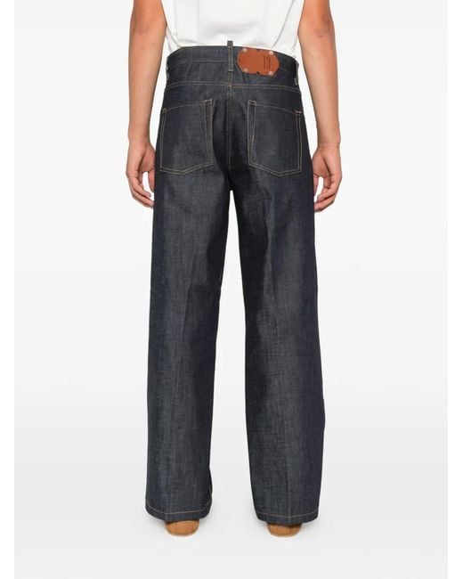 Jean Ample À Patch Logo 3Dici pour homme en coloris Blue