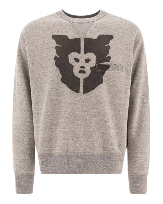 Felpa Con Grafica di Human Made in Gray da Uomo