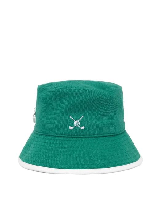 Kangol Green Reversible Logo-Embroidered Bucket Hat