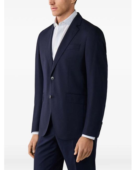 Hackett Blue Single-Breasted Blazer for men