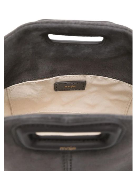 Maje Black Miss M Mini-Tasche mit Fransen