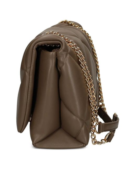 Love Moschino Brown Quilted Shoulder Bag