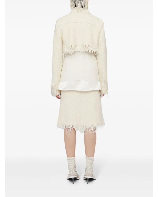 Jil Sander White Cropped Jacket