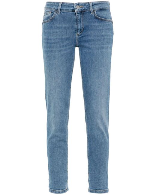Liu Jo Cropped Skinny Jeans in het Blue