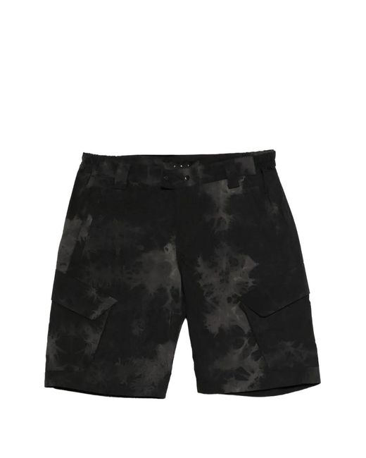 JG1 Black Tie-Dye Cargo Shorts for men