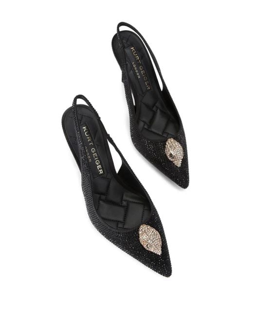 Kurt Geiger Black Belgravia High Sling Back Heel