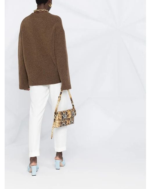P.A.R.O.S.H. White Turn-Up Hem Trousers