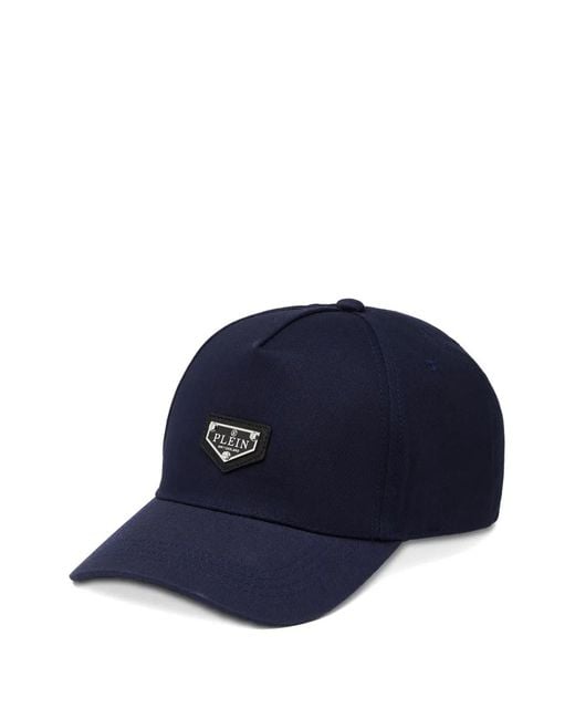 Philipp Plein Blue Plaque Baseball Cap