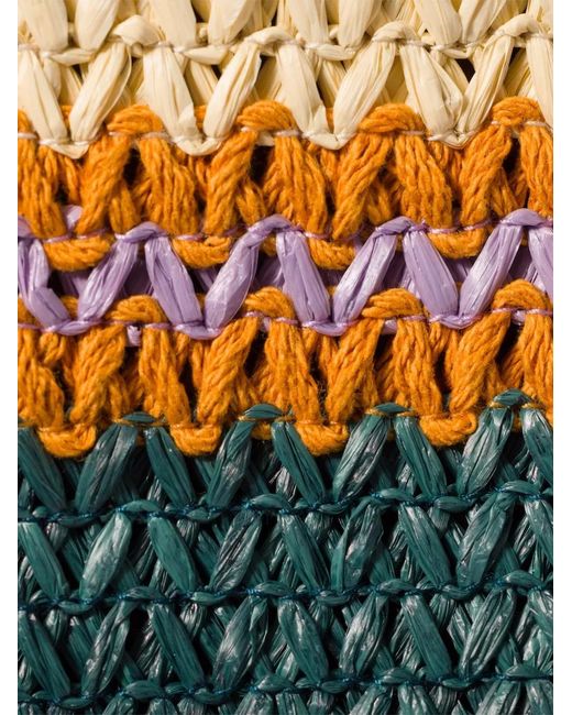 Miu Miu Red Raffia-Effect Woven Tote Bag