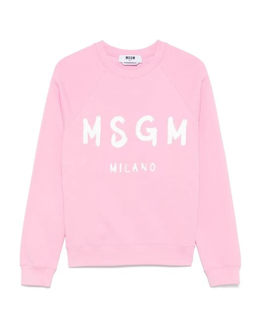 MSGM Pink Logo Sweatshirt