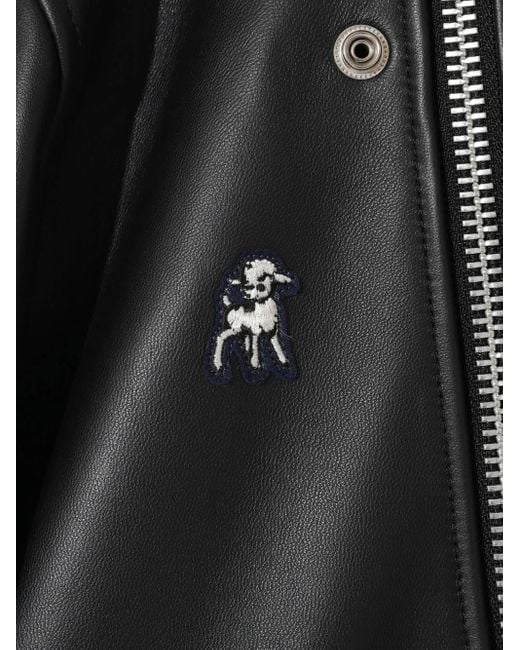 Undercover Leren Bikerjack in het Black voor heren