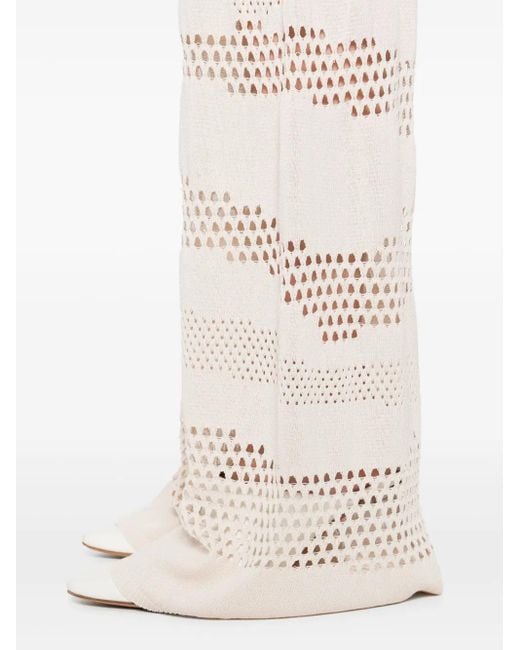 Akep ゼブラ ニットパンツ White