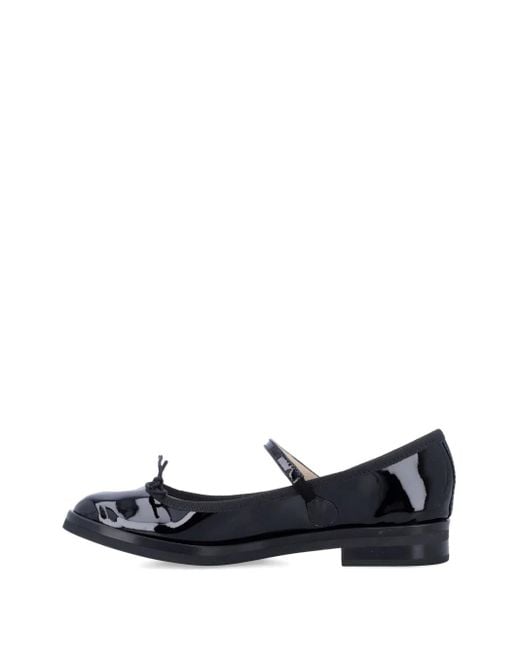 Repetto Black Patent-Leather Bow Ballet Flats