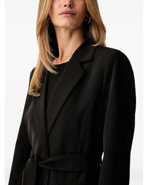 Fracomina Black Belted Notch-Lapel Blazer