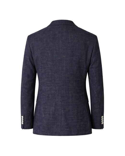 Boss Blue Button Single-Breasted Blazer for men