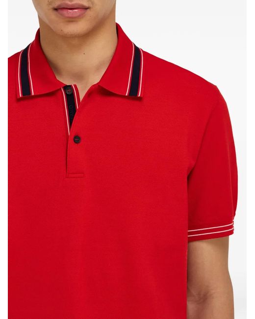 Ferragamo Red Short-Sleeve Polo Shirt for men
