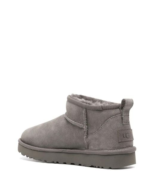 Ugg Gray Boots Classic Ultra Mini