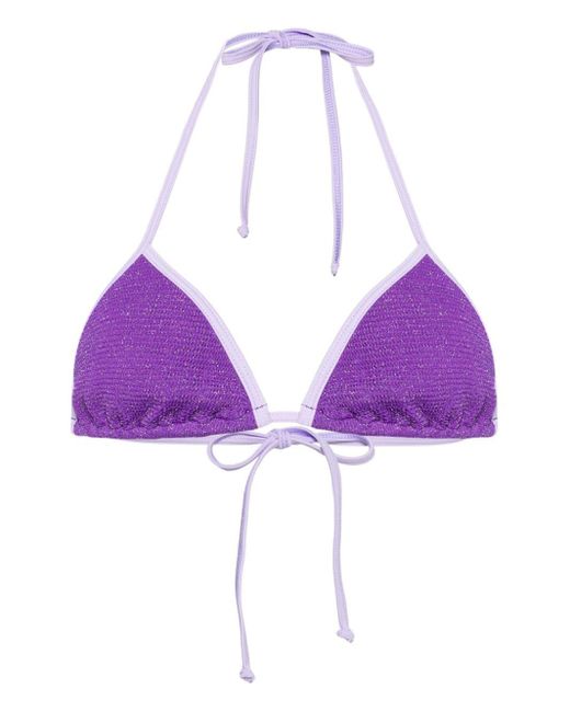 Mc2 Saint Barth Leah String Lurex Bikinitop in het Purple