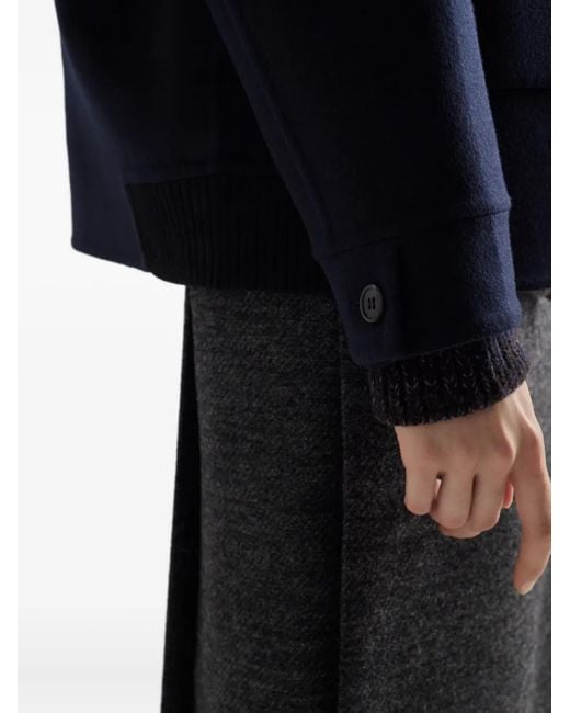 Prada Blue Buttoned Reversible Jacket