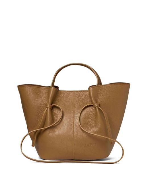VISONA Shopper Met Geknoopt Detail in het Brown