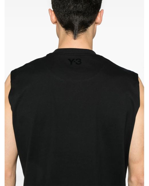メンズ Y-3 スリーストライプ タンクトップ Black