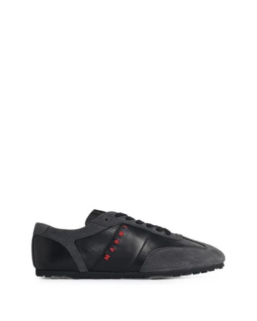 Marni Blue Softy Soccer Panelled Sneakers for men