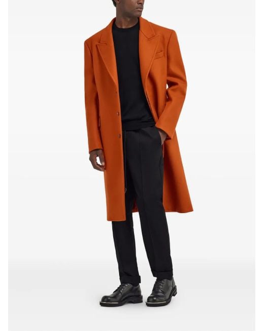 Roberto Cavalli Red Notch-Lapels Coat for men