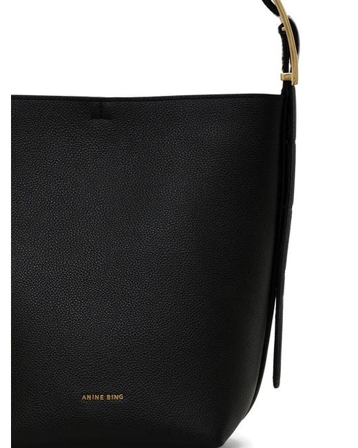 Anine Bing Black Medium Elly Bucket Bag