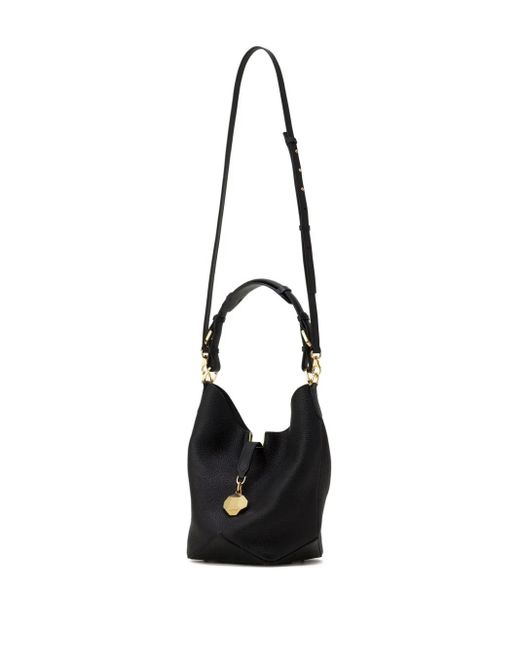Lanvin Black Geometric-Detail Bucket Bag